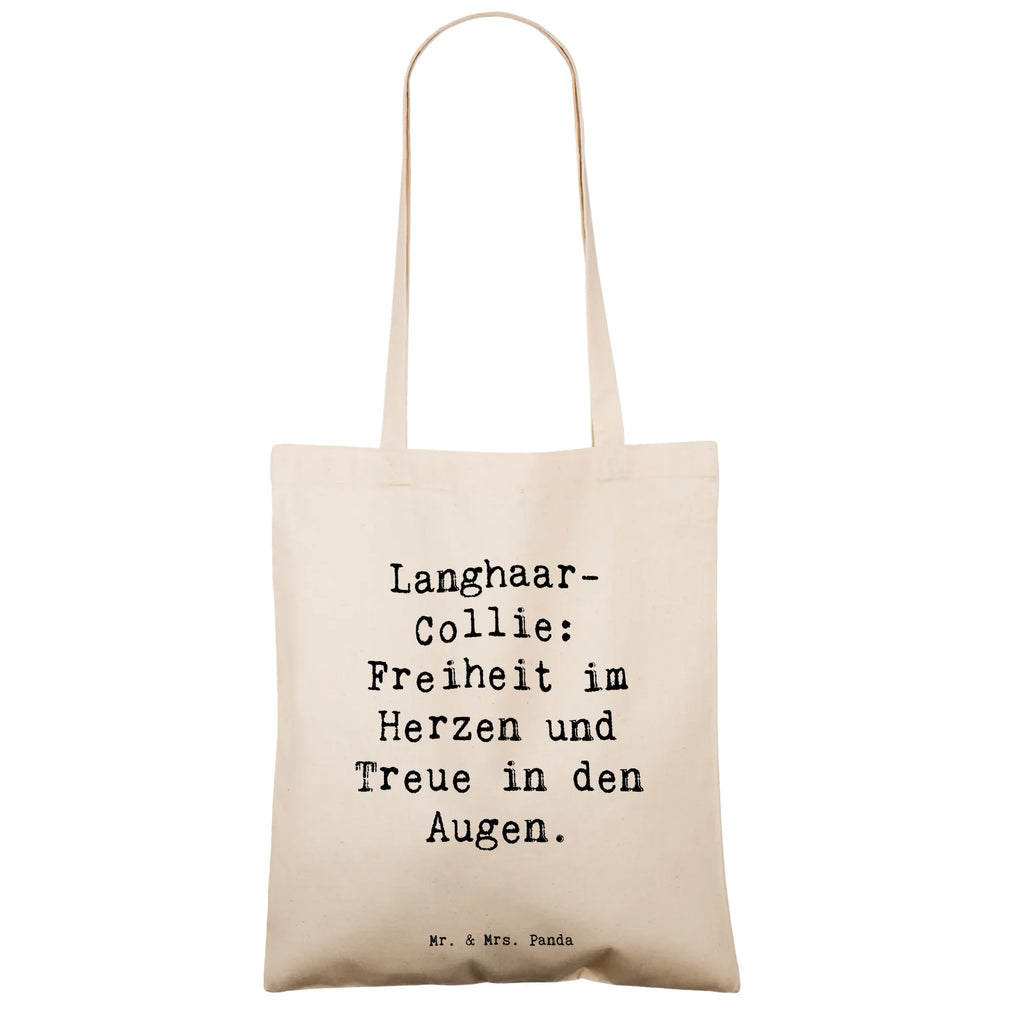 Tragetasche Spruch Langhaar Collie Treue Badetasche, Beutel, Einkaufstüte, Einkaufstasche, Shopper, Tasche, Schultertasche, Beuteltasche, Umhängetasche, Laptoptasche, Strandtasche, Tragetasche, Jutetasche, Jutebeutel, Stofftasche, Stoffbeutel, Hund, Hunderasse, Rassehund, Hundebesitzer, Geschenk, Tierfreund, Schenken, Welpe
