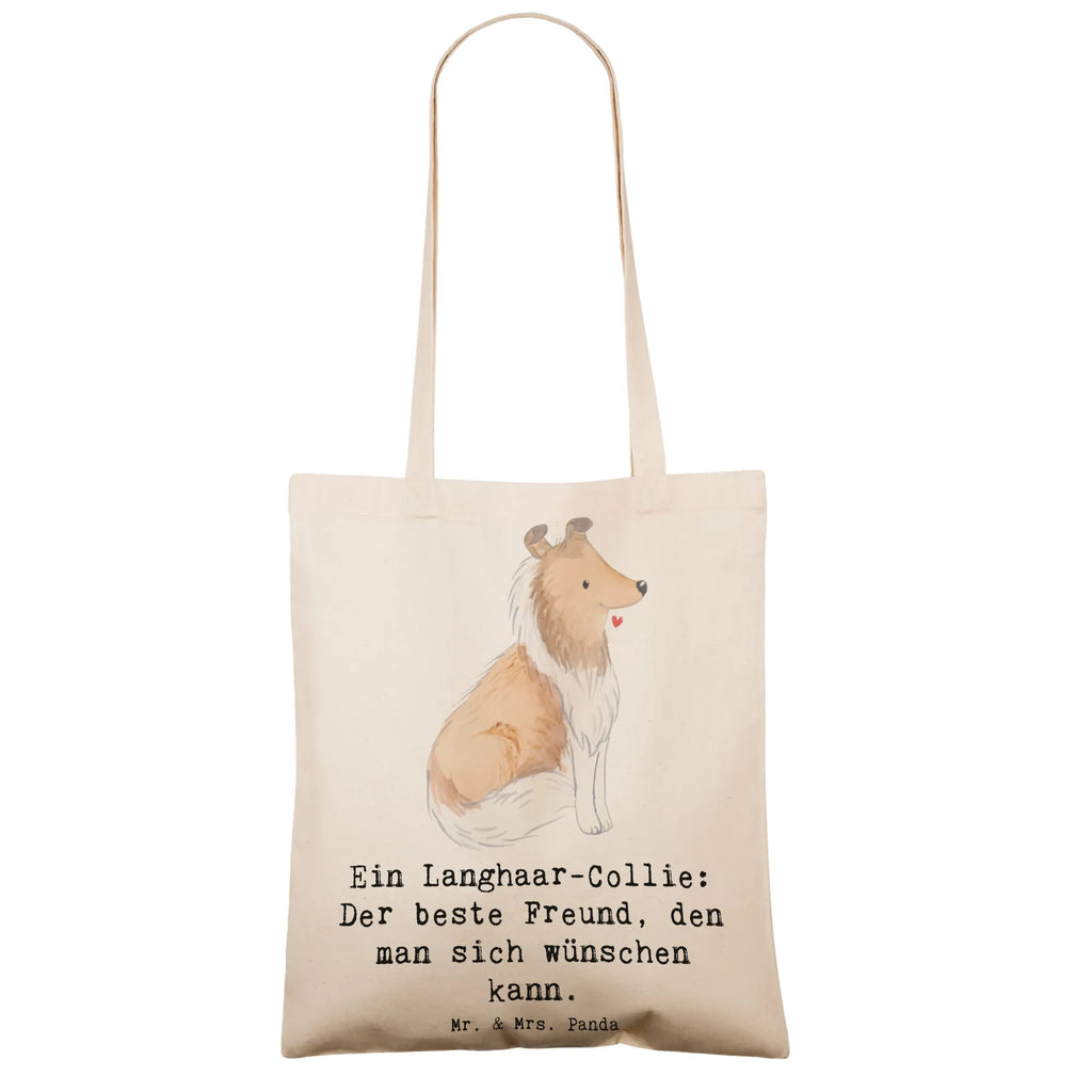 Tote bag Ein Langhaar-Collie: Der beste Freund, den man sich wünschen kann. Beutel, Einkaufstüte, Beuteltasche, Jutetasche, Tasche, Tragetasche, Badetasche, Einkaufstasche, Umhängetasche, Jutebeutel, Shopper, Stofftasche, Strandtasche, Schultertasche, Laptoptasche, Stoffbeutel, Hund, Hunderasse, Rassehund, Hundebesitzer, Geschenk, Tierfreund, Schenken, Welpe