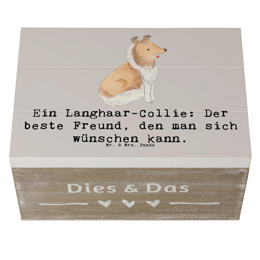 Holzkiste Langhaar Collie Freund Erinnerungskiste, Holzkiste, Schatzkiste, Aufbewahrungsbox, Geschenkdose, Schatulle, Kiste, Dekokiste, Truhe, Erinnerungsbox, Geschenkbox, XXL, Hund, Hunderasse, Rassehund, Hundebesitzer, Geschenk, Tierfreund, Schenken, Welpe