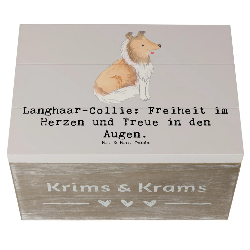 Holzkiste Langhaar Collie Treue XXL, Aufbewahrungsbox, Erinnerungskiste, Dekokiste, Geschenkbox, Kiste, Holzkiste, Erinnerungsbox, Schatulle, Truhe, Schatzkiste, Geschenkdose, Hund, Hunderasse, Rassehund, Hundebesitzer, Geschenk, Tierfreund, Schenken, Welpe