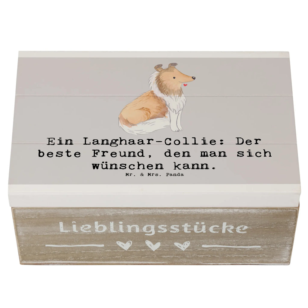 Holzkiste Langhaar Collie Freund Erinnerungskiste, Holzkiste, Schatzkiste, Aufbewahrungsbox, Geschenkdose, Schatulle, Kiste, Dekokiste, Truhe, Erinnerungsbox, Geschenkbox, XXL, Hund, Hunderasse, Rassehund, Hundebesitzer, Geschenk, Tierfreund, Schenken, Welpe