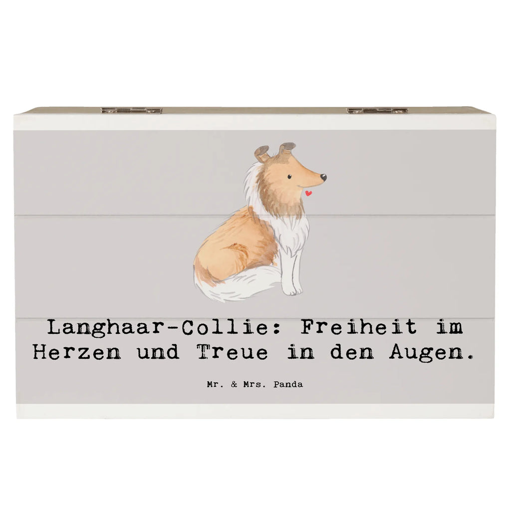 Holzkiste Langhaar Collie Treue XXL, Aufbewahrungsbox, Erinnerungskiste, Dekokiste, Geschenkbox, Kiste, Holzkiste, Erinnerungsbox, Schatulle, Truhe, Schatzkiste, Geschenkdose, Hund, Hunderasse, Rassehund, Hundebesitzer, Geschenk, Tierfreund, Schenken, Welpe