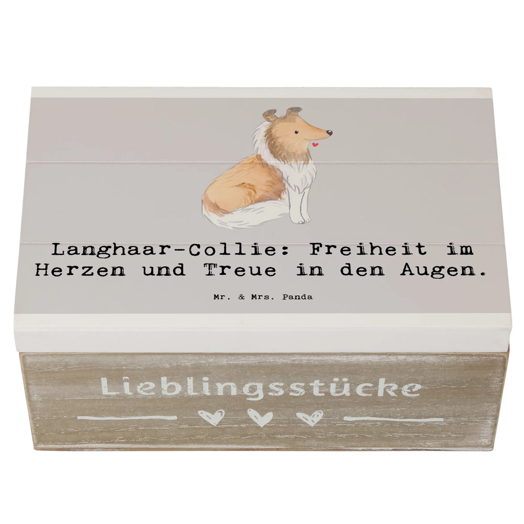 Holzkiste Langhaar Collie Treue XXL, Aufbewahrungsbox, Erinnerungskiste, Dekokiste, Geschenkbox, Kiste, Holzkiste, Erinnerungsbox, Schatulle, Truhe, Schatzkiste, Geschenkdose, Hund, Hunderasse, Rassehund, Hundebesitzer, Geschenk, Tierfreund, Schenken, Welpe