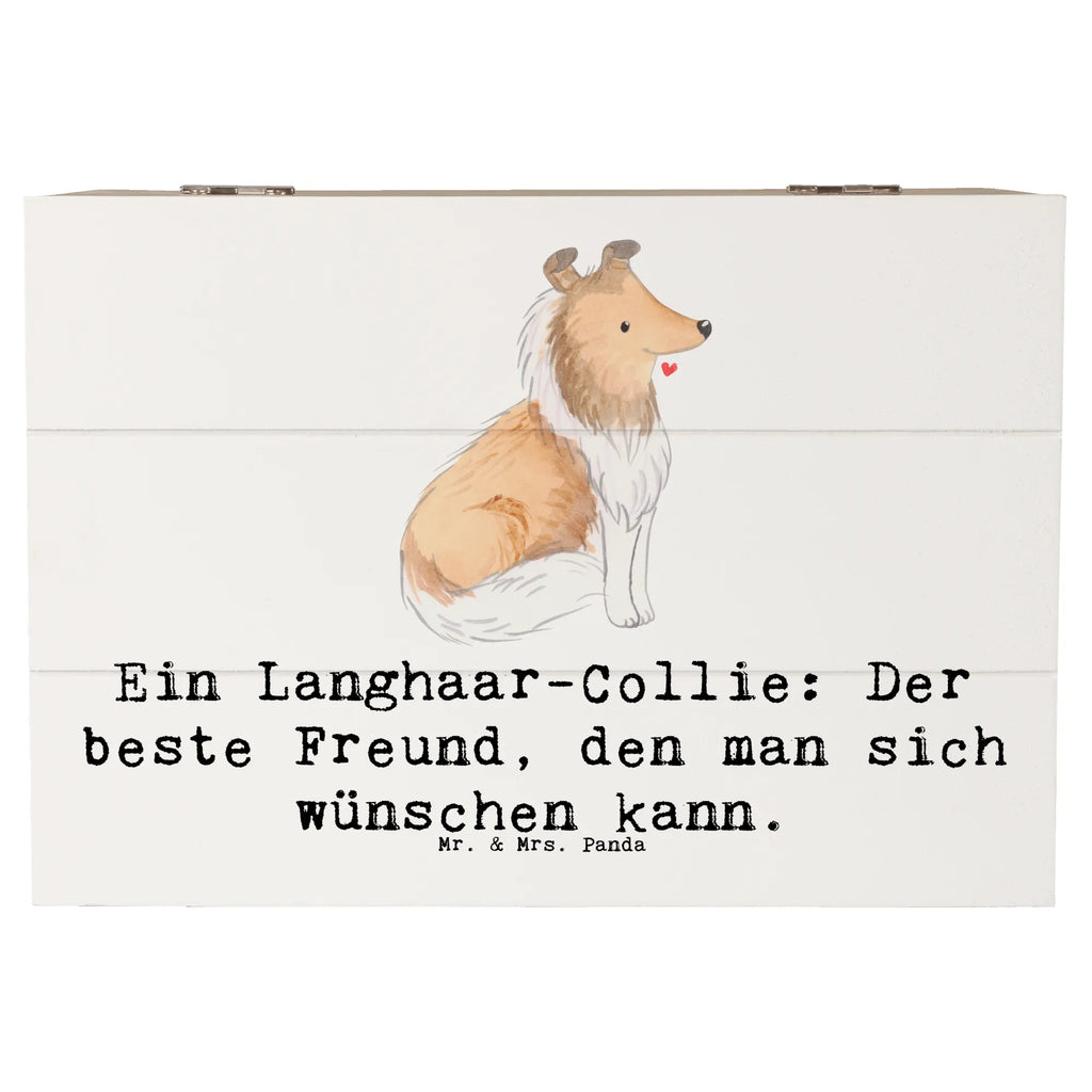 Holzkiste Langhaar Collie Freund Erinnerungskiste, Holzkiste, Schatzkiste, Aufbewahrungsbox, Geschenkdose, Schatulle, Kiste, Dekokiste, Truhe, Erinnerungsbox, Geschenkbox, XXL, Hund, Hunderasse, Rassehund, Hundebesitzer, Geschenk, Tierfreund, Schenken, Welpe