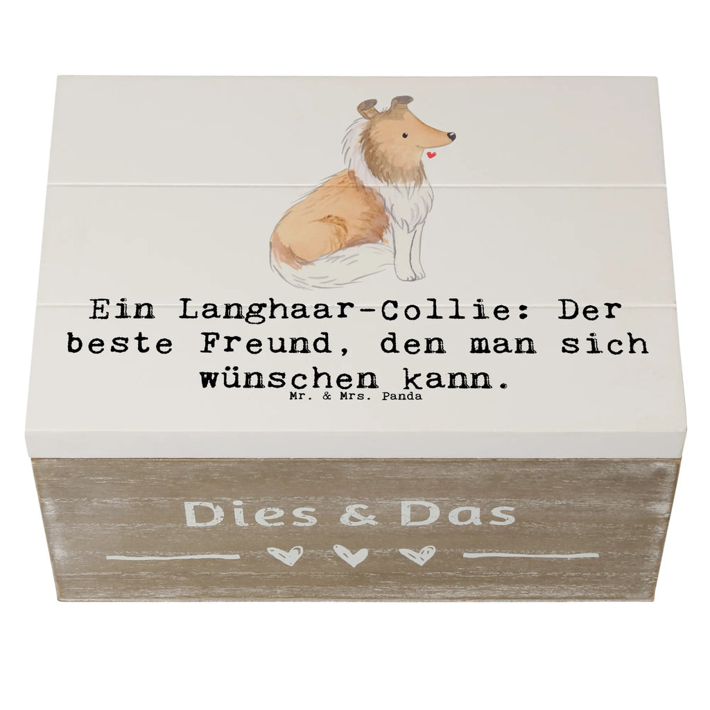 Holzkiste Langhaar Collie Freund Erinnerungskiste, Holzkiste, Schatzkiste, Aufbewahrungsbox, Geschenkdose, Schatulle, Kiste, Dekokiste, Truhe, Erinnerungsbox, Geschenkbox, XXL, Hund, Hunderasse, Rassehund, Hundebesitzer, Geschenk, Tierfreund, Schenken, Welpe