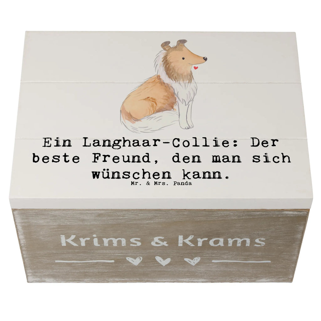 Holzkiste Langhaar Collie Freund Erinnerungskiste, Holzkiste, Schatzkiste, Aufbewahrungsbox, Geschenkdose, Schatulle, Kiste, Dekokiste, Truhe, Erinnerungsbox, Geschenkbox, XXL, Hund, Hunderasse, Rassehund, Hundebesitzer, Geschenk, Tierfreund, Schenken, Welpe