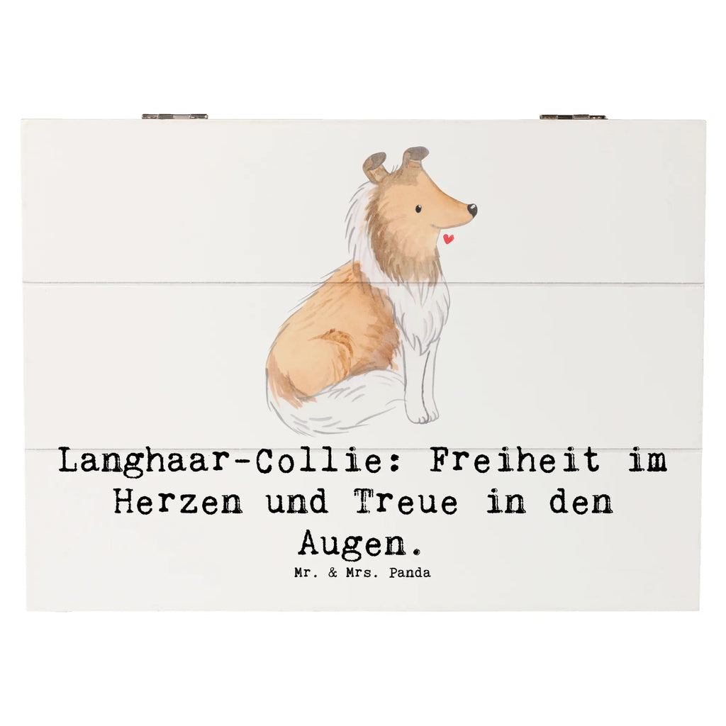 Holzkiste Langhaar Collie Treue XXL, Aufbewahrungsbox, Erinnerungskiste, Dekokiste, Geschenkbox, Kiste, Holzkiste, Erinnerungsbox, Schatulle, Truhe, Schatzkiste, Geschenkdose, Hund, Hunderasse, Rassehund, Hundebesitzer, Geschenk, Tierfreund, Schenken, Welpe