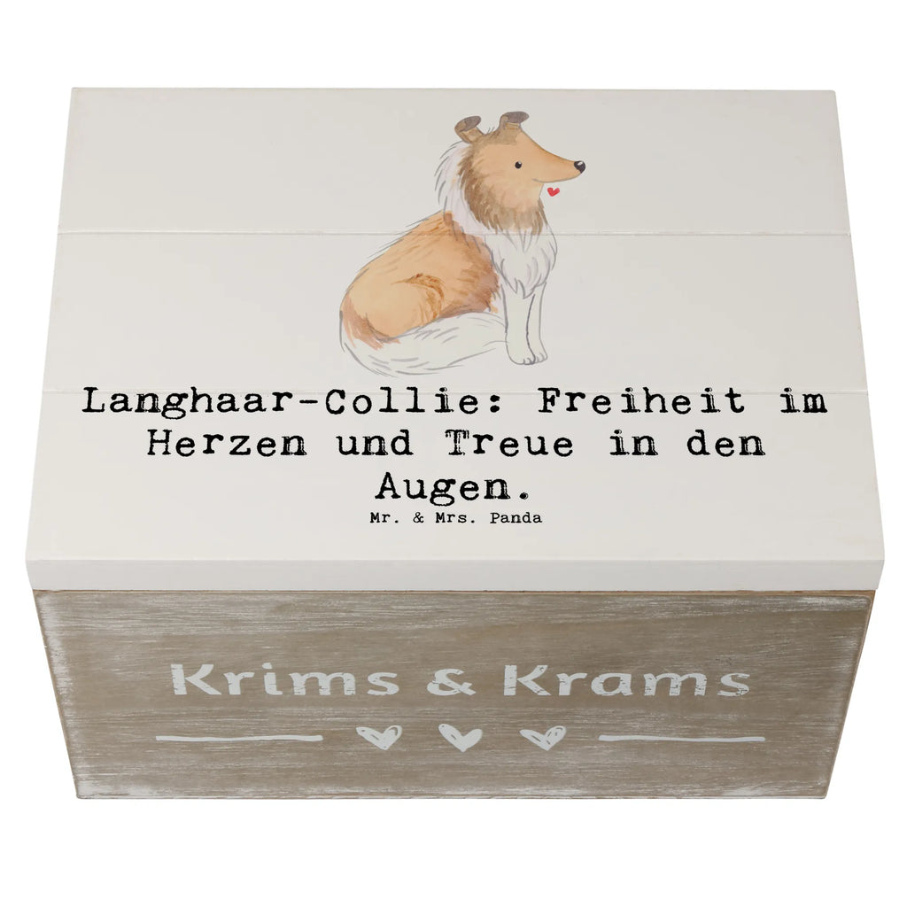 Holzkiste Langhaar Collie Treue XXL, Aufbewahrungsbox, Erinnerungskiste, Dekokiste, Geschenkbox, Kiste, Holzkiste, Erinnerungsbox, Schatulle, Truhe, Schatzkiste, Geschenkdose, Hund, Hunderasse, Rassehund, Hundebesitzer, Geschenk, Tierfreund, Schenken, Welpe