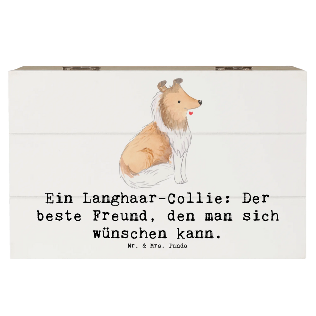 Holzkiste Langhaar Collie Freund Erinnerungskiste, Holzkiste, Schatzkiste, Aufbewahrungsbox, Geschenkdose, Schatulle, Kiste, Dekokiste, Truhe, Erinnerungsbox, Geschenkbox, XXL, Hund, Hunderasse, Rassehund, Hundebesitzer, Geschenk, Tierfreund, Schenken, Welpe