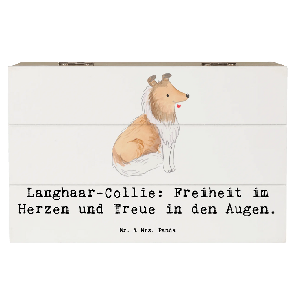 Holzkiste Langhaar Collie Treue XXL, Aufbewahrungsbox, Erinnerungskiste, Dekokiste, Geschenkbox, Kiste, Holzkiste, Erinnerungsbox, Schatulle, Truhe, Schatzkiste, Geschenkdose, Hund, Hunderasse, Rassehund, Hundebesitzer, Geschenk, Tierfreund, Schenken, Welpe