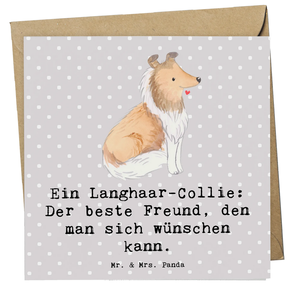 Deluxe Card Ein Langhaar-Collie: Der beste Freund, den man sich wünschen kann. Klappkarte, Einladungskarte, Karte, Hochwertige Grußkarte, Hochwertige Klappkarte, Grußkarte, Hochzeitskarte, Geburtstagskarte, Glückwunschkarte, Hund, Hunderasse, Rassehund, Hundebesitzer, Geschenk, Tierfreund, Schenken, Welpe