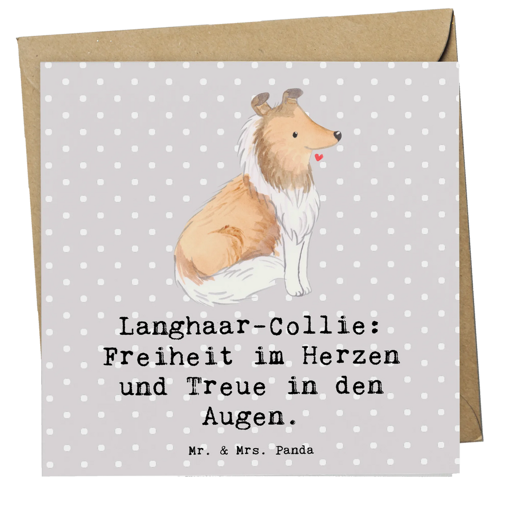 Deluxe Card Langhaar-Collie: Freiheit im Herzen und Treue in den Augen. Geburtstagskarte, Karte, Klappkarte, Glückwunschkarte, Hochzeitskarte, Grußkarte, Einladungskarte, Hochwertige Grußkarte, Hochwertige Klappkarte, Hund, Hunderasse, Rassehund, Hundebesitzer, Geschenk, Tierfreund, Schenken, Welpe