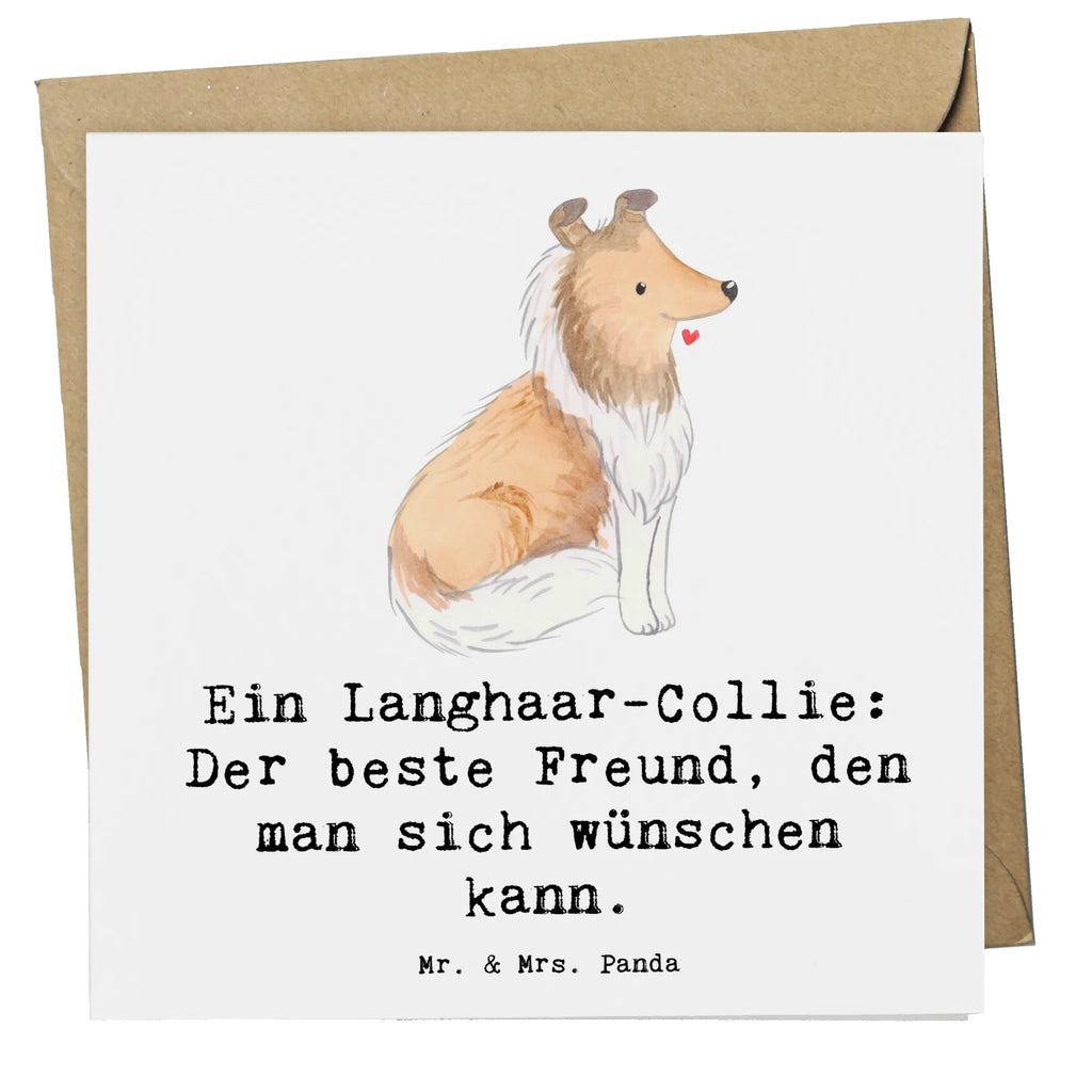 Deluxe Card Ein Langhaar-Collie: Der beste Freund, den man sich wünschen kann. Klappkarte, Einladungskarte, Karte, Hochwertige Grußkarte, Hochwertige Klappkarte, Grußkarte, Hochzeitskarte, Geburtstagskarte, Glückwunschkarte, Hund, Hunderasse, Rassehund, Hundebesitzer, Geschenk, Tierfreund, Schenken, Welpe