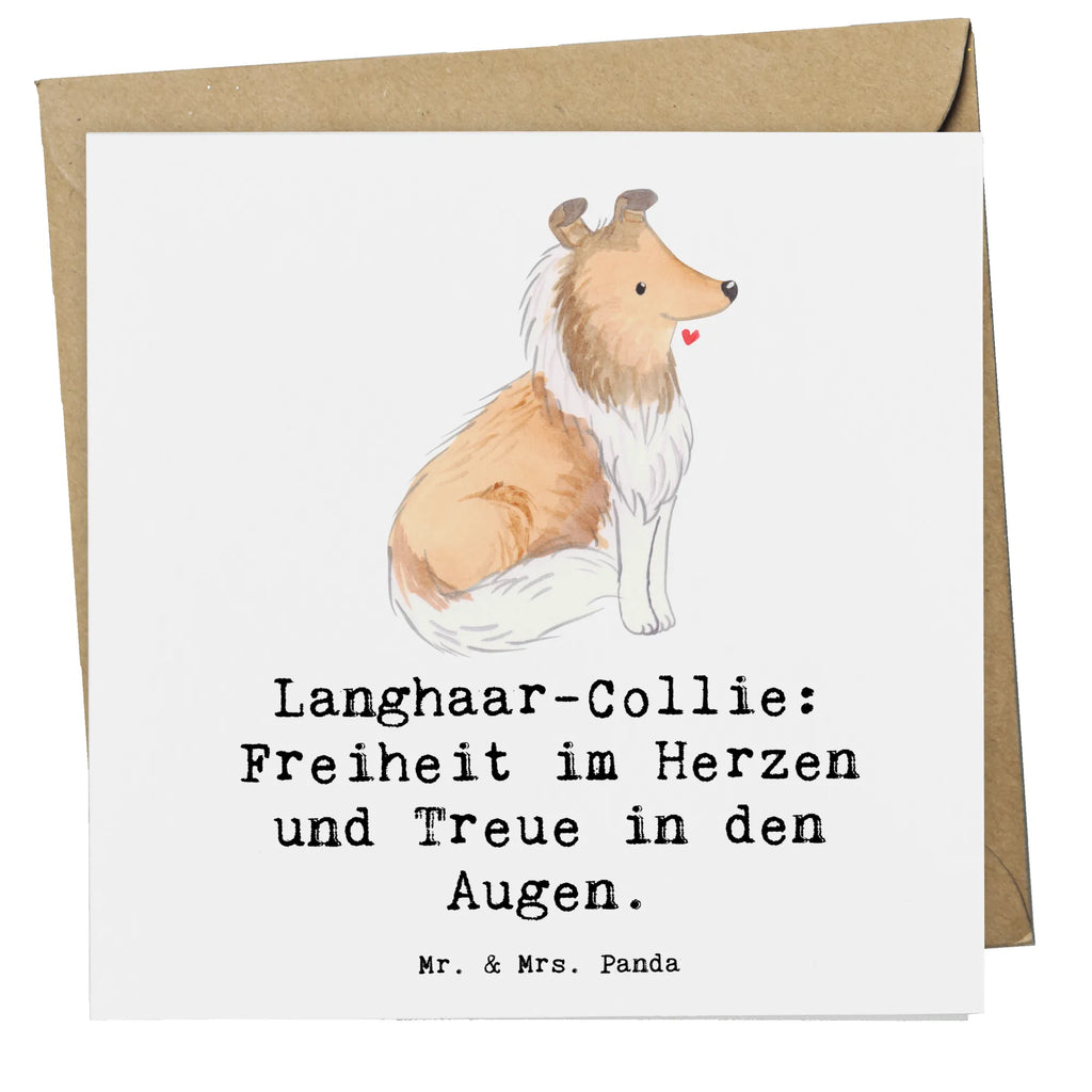 Deluxe Card Langhaar-Collie: Freiheit im Herzen und Treue in den Augen. Geburtstagskarte, Karte, Klappkarte, Glückwunschkarte, Hochzeitskarte, Grußkarte, Einladungskarte, Hochwertige Grußkarte, Hochwertige Klappkarte, Hund, Hunderasse, Rassehund, Hundebesitzer, Geschenk, Tierfreund, Schenken, Welpe