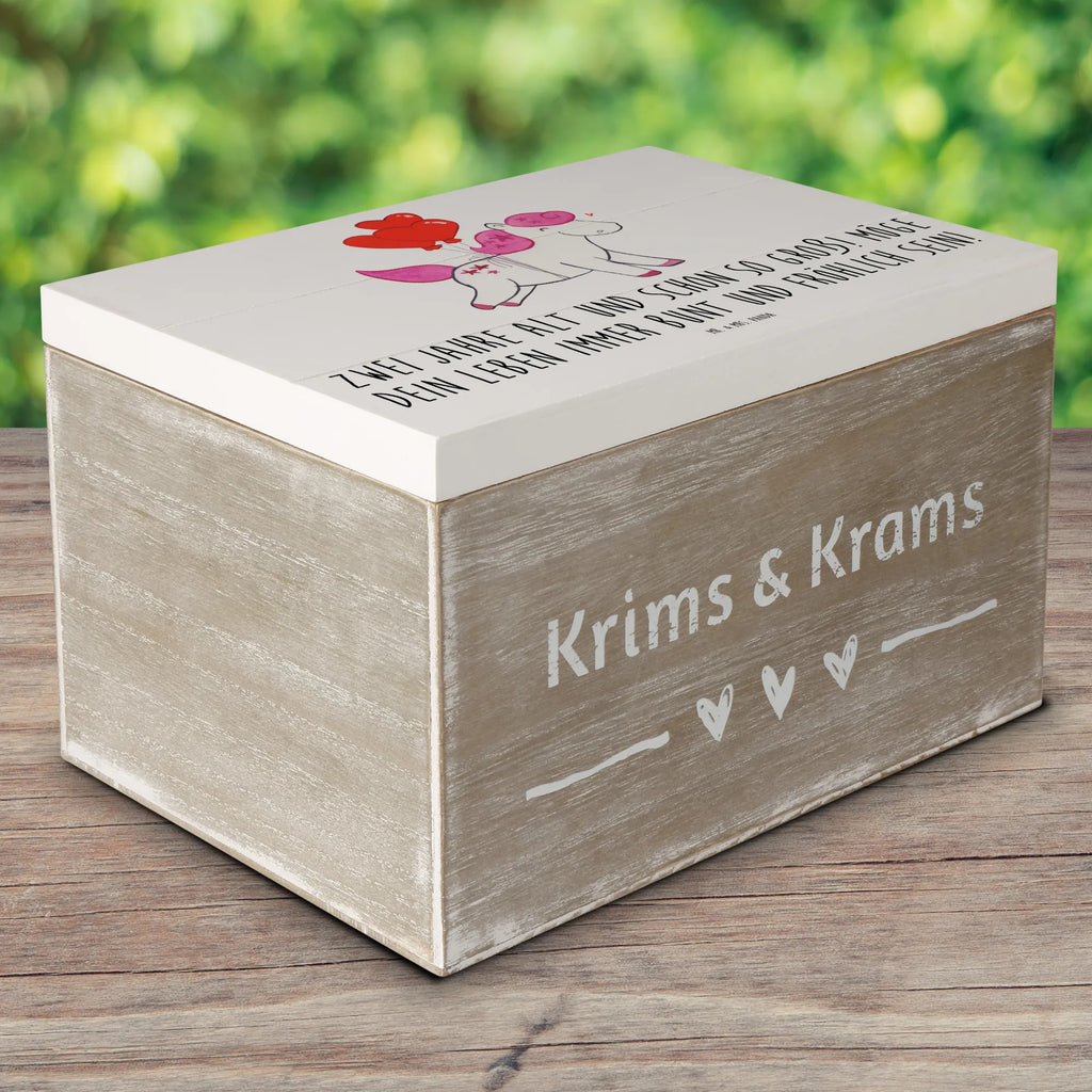 Holzkiste 2. Geburtstag Truhe, Schatzkiste, Holzkiste, Aufbewahrungsbox, Erinnerungskiste, Geschenkbox, XXL, Dekokiste, Geschenkdose, Schatulle, Erinnerungsbox, Kiste, Geburtstag, Geburtstagsgeschenk, Geschenk