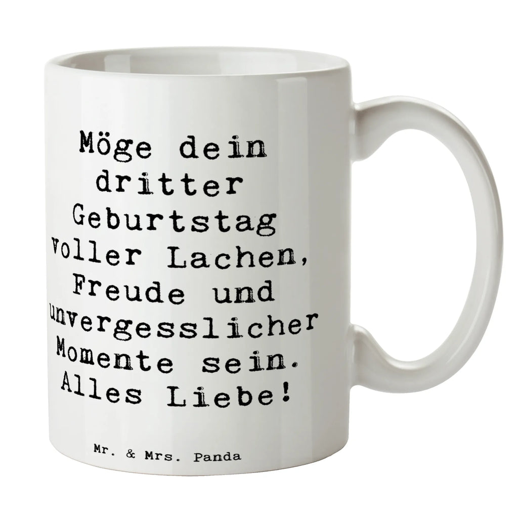 Tasse Spruch 3. Geburtstag Glück Teetasse, Keramiktasse, Kaffeetasse, Bürotasse, Porzellantasse, Tasse, Tasse mit Zitaten, Tasse mit Motiven, Geschenktasse, Geburtstag, Geburtstagsgeschenk, Geschenk
