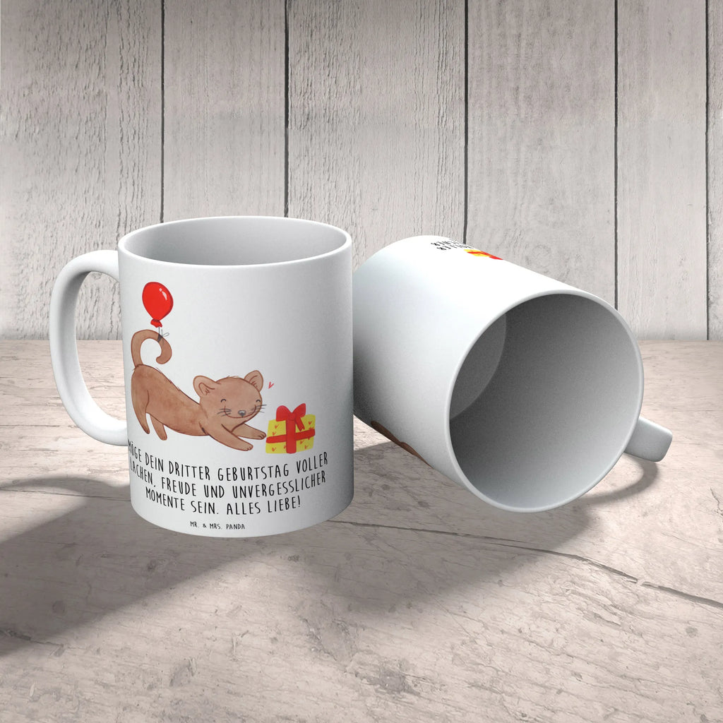 Tasse 3. Geburtstag Glück Tasse mit Zitaten, Teetasse, Geschenktasse, Bürotasse, Tasse mit Motiven, Tasse, Kaffeetasse, Keramiktasse, Porzellantasse, Geburtstag, Geburtstagsgeschenk, Geschenk