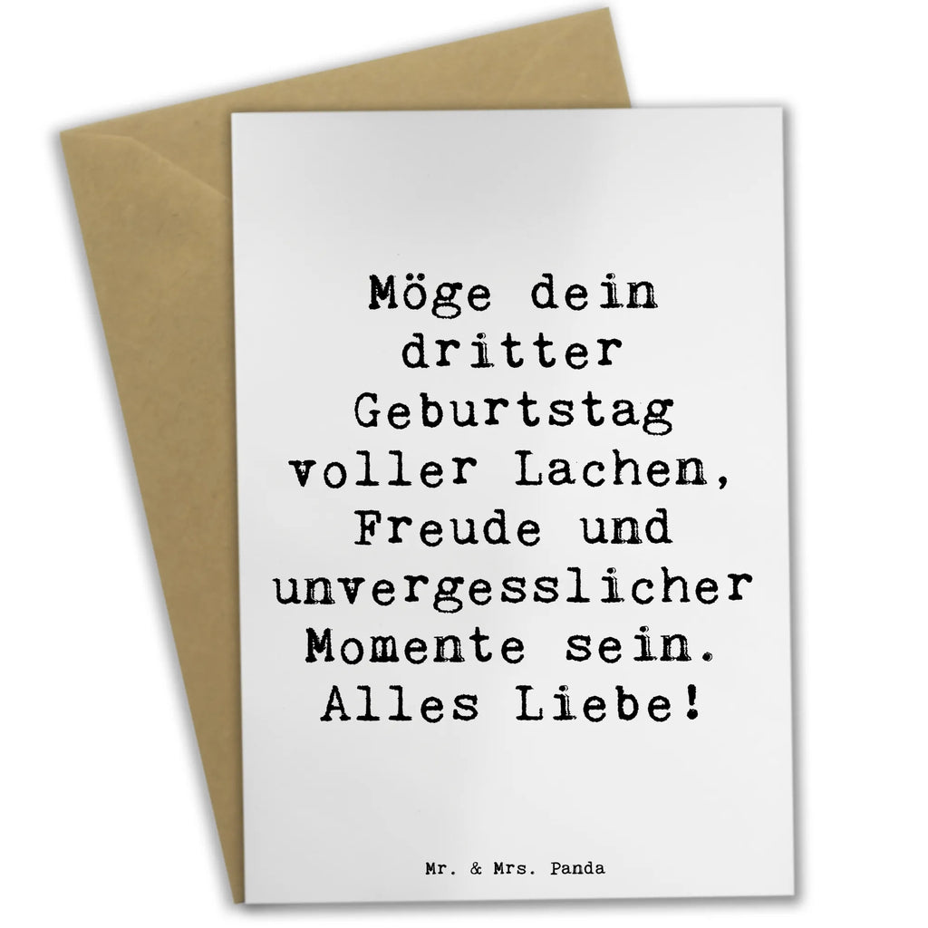 Greetings card Saying Möge dein dritter Geburtstag voller Lachen, Freude und unvergesslicher Momente sein. Alles Liebe! Glückwunschkarte, Klappkarte, Karte, Geburtstagskarte, Ansichtskarten, Grußkarte, Einladungskarte, Hochzeitskarte, Geburtstag, Geburtstagsgeschenk, Geschenk