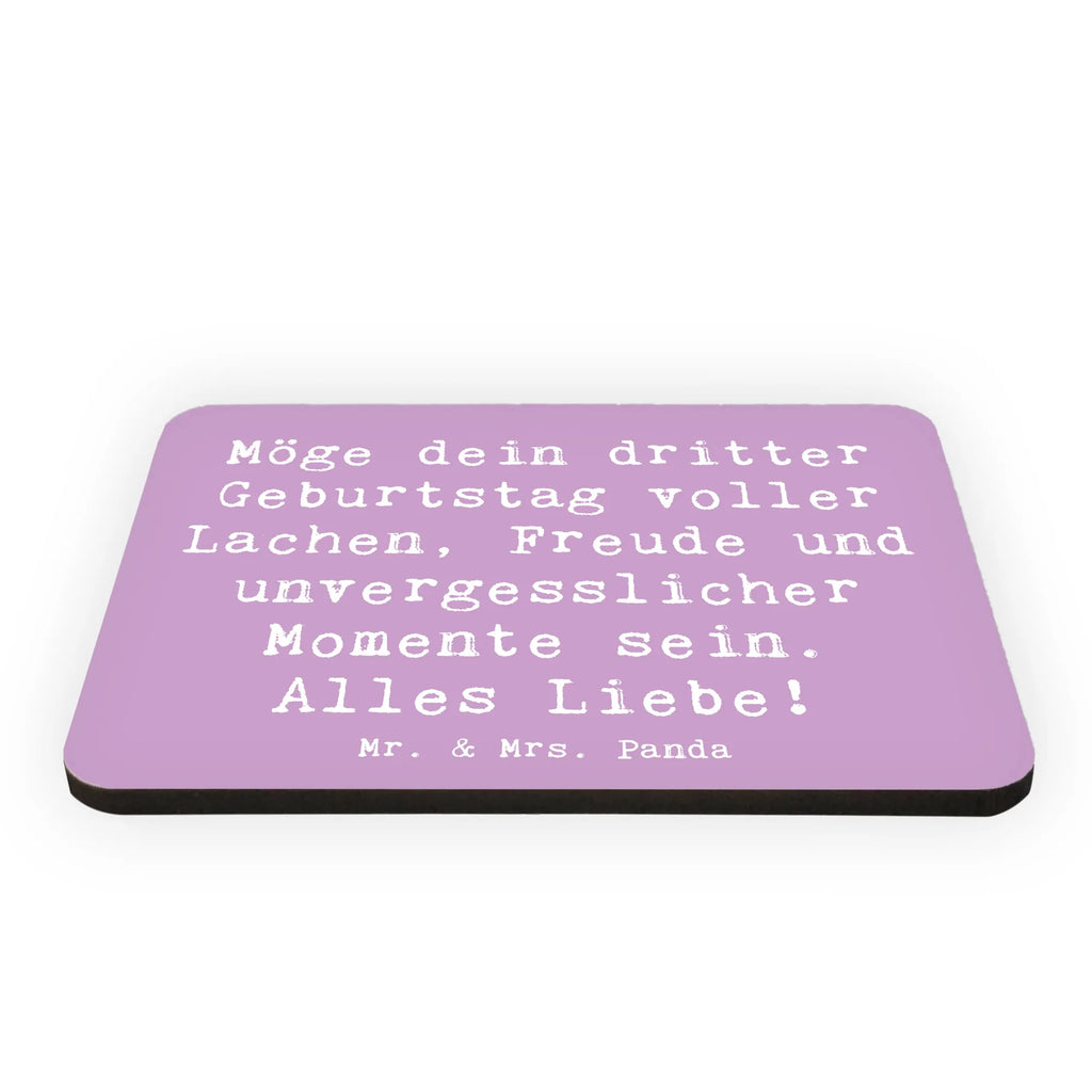 Magnet Saying Möge dein dritter Geburtstag voller Lachen, Freude und unvergesslicher Momente sein. Alles Liebe! Whiteboard Magnet, Dekomagnet, Kühlschrankmagnet, Souvenir Magnet, Pinnwandmagnet, Motivmagnete, Kühlschrank Dekoration, Notiz Magnet, Geburtstag, Geburtstagsgeschenk, Geschenk