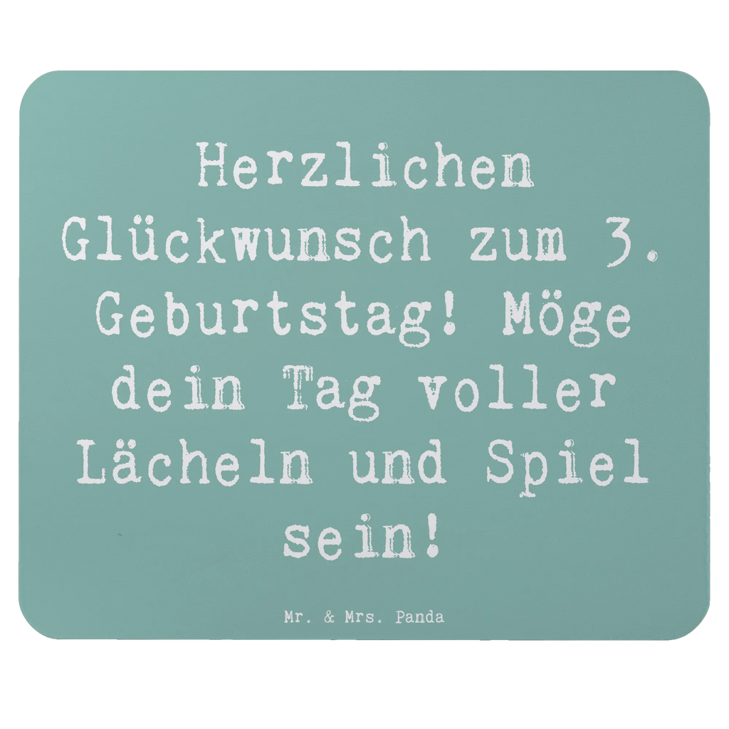 Mouse mat Saying Herzlichen Glückwunsch zum 3. Geburtstag! Möge dein Tag voller Lächeln und Spiel sein! Mausunterlage, PC Zubehör, Mauspad, Designer Mauspad, Computer zubehör, Mousepad, Arbeitszimmer, Einzigartiges Mauspad, Mauspad Büro, Büroausstattung, Geburtstag, Geburtstagsgeschenk, Geschenk
