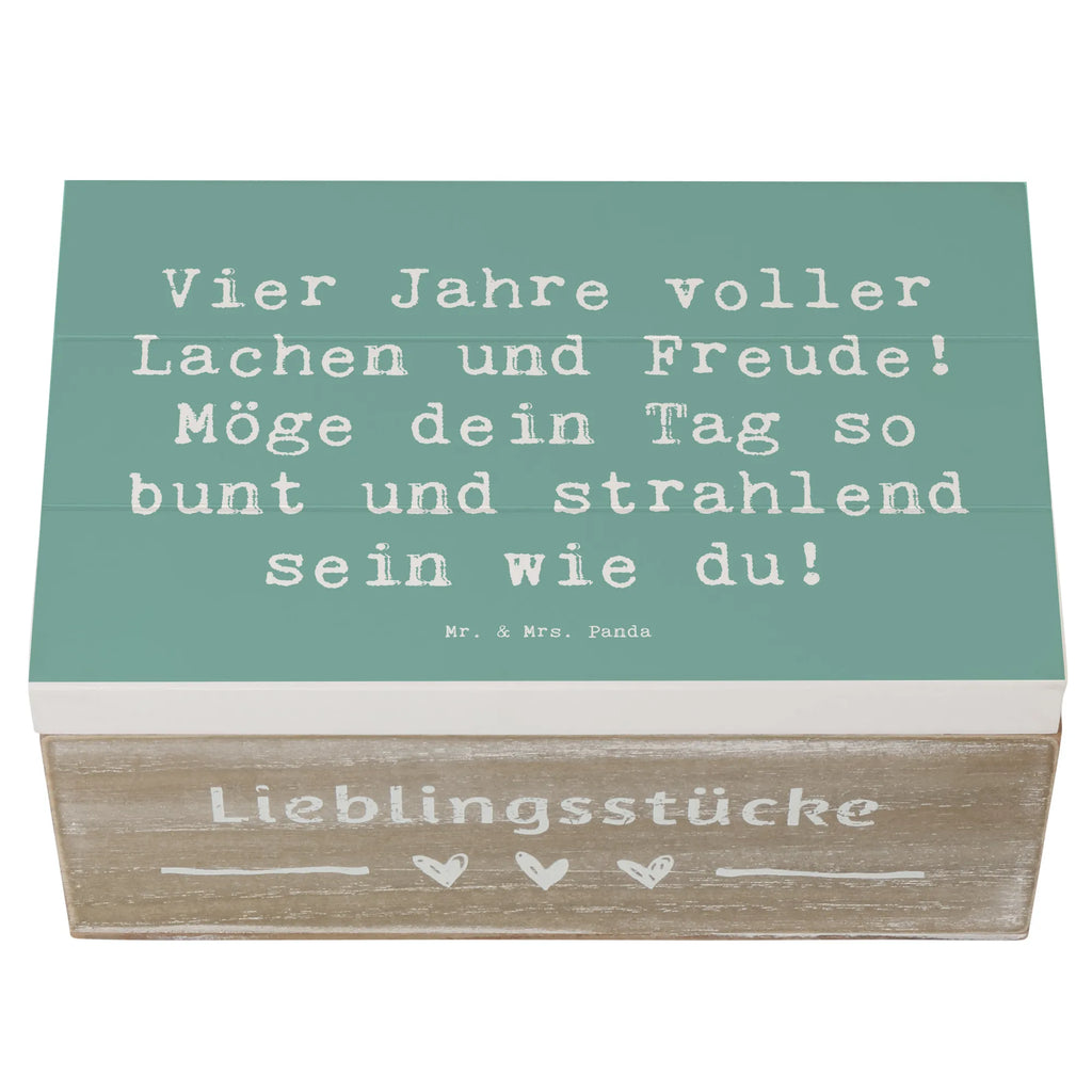 Holzkiste Spruch 4. Geburtstag Freude Dekokiste, Kiste, Truhe, Schatzkiste, Schatulle, XXL, Erinnerungsbox, Holzkiste, Aufbewahrungsbox, Geschenkdose, Geschenkbox, Erinnerungskiste, Geburtstag, Geburtstagsgeschenk, Geschenk