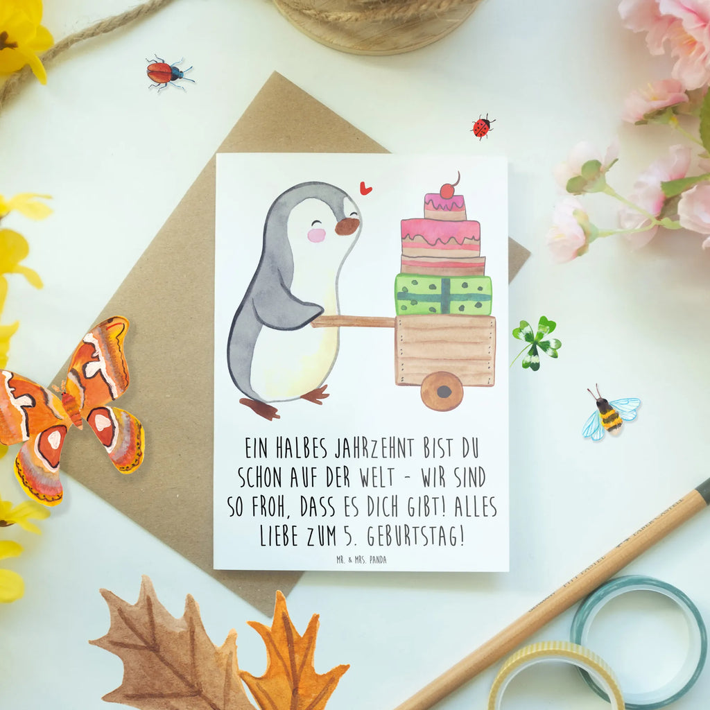 Grußkarte 5. Geburtstag Freude Hochzeitskarte, Klappkarte, Karte, Grußkarte, Geburtstagskarte, Einladungskarte, Ansichtskarten, Glückwunschkarte, Geburtstag, Geburtstagsgeschenk, Geschenk