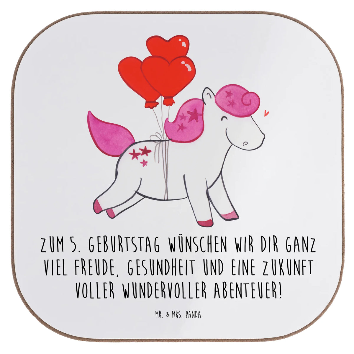 Untersetzer 5. Geburtstag Freude