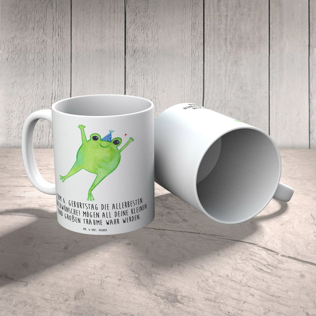 Tasse 6. Geburtstag Glückwünsche Tasse, Teetasse, Keramiktasse, Tasse mit Motiven, Porzellantasse, Bürotasse, Tasse mit Zitaten, Kaffeetasse, Geschenktasse, Geburtstag, Geburtstagsgeschenk, Geschenk