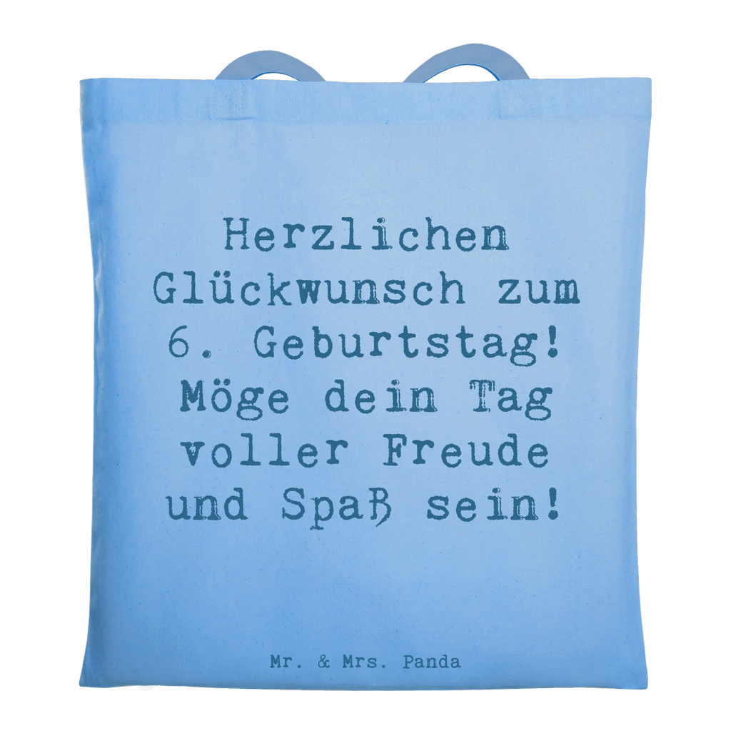 Tragetasche Spruch 6. Geburtstag Freude Badetasche, Tragetasche, Beutel, Tasche, Einkaufstüte, Umhängetasche, Schultertasche, Einkaufstasche, Jutebeutel, Beuteltasche, Jutetasche, Strandtasche, Stoffbeutel, Stofftasche, Shopper, Laptoptasche, Geburtstag, Geburtstagsgeschenk, Geschenk