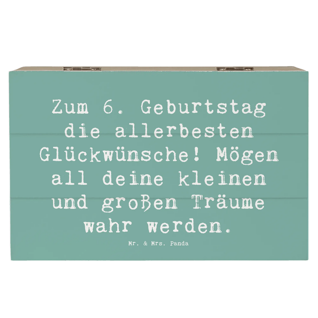 Holzkiste Spruch 6. Geburtstag Glückwünsche Dekokiste, Aufbewahrungsbox, Schatzkiste, Schatulle, Geschenkdose, Holzkiste, Truhe, Kiste, XXL, Erinnerungsbox, Geschenkbox, Erinnerungskiste, Geburtstag, Geburtstagsgeschenk, Geschenk