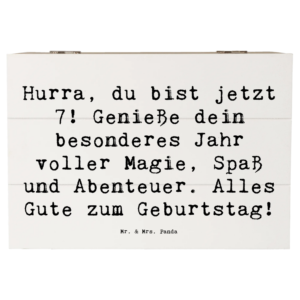 Holzkiste Spruch 7. Geburtstag Geschenkdose, Holzkiste, Aufbewahrungsbox, Erinnerungsbox, Truhe, Schatulle, Dekokiste, Erinnerungskiste, Schatzkiste, Geschenkbox, XXL, Kiste, Geburtstag, Geburtstagsgeschenk, Geschenk
