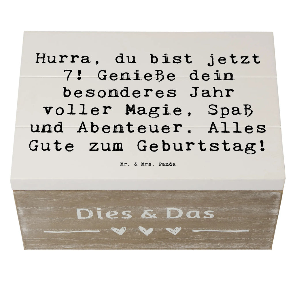 Holzkiste Spruch 7. Geburtstag Geschenkdose, Holzkiste, Aufbewahrungsbox, Erinnerungsbox, Truhe, Schatulle, Dekokiste, Erinnerungskiste, Schatzkiste, Geschenkbox, XXL, Kiste, Geburtstag, Geburtstagsgeschenk, Geschenk