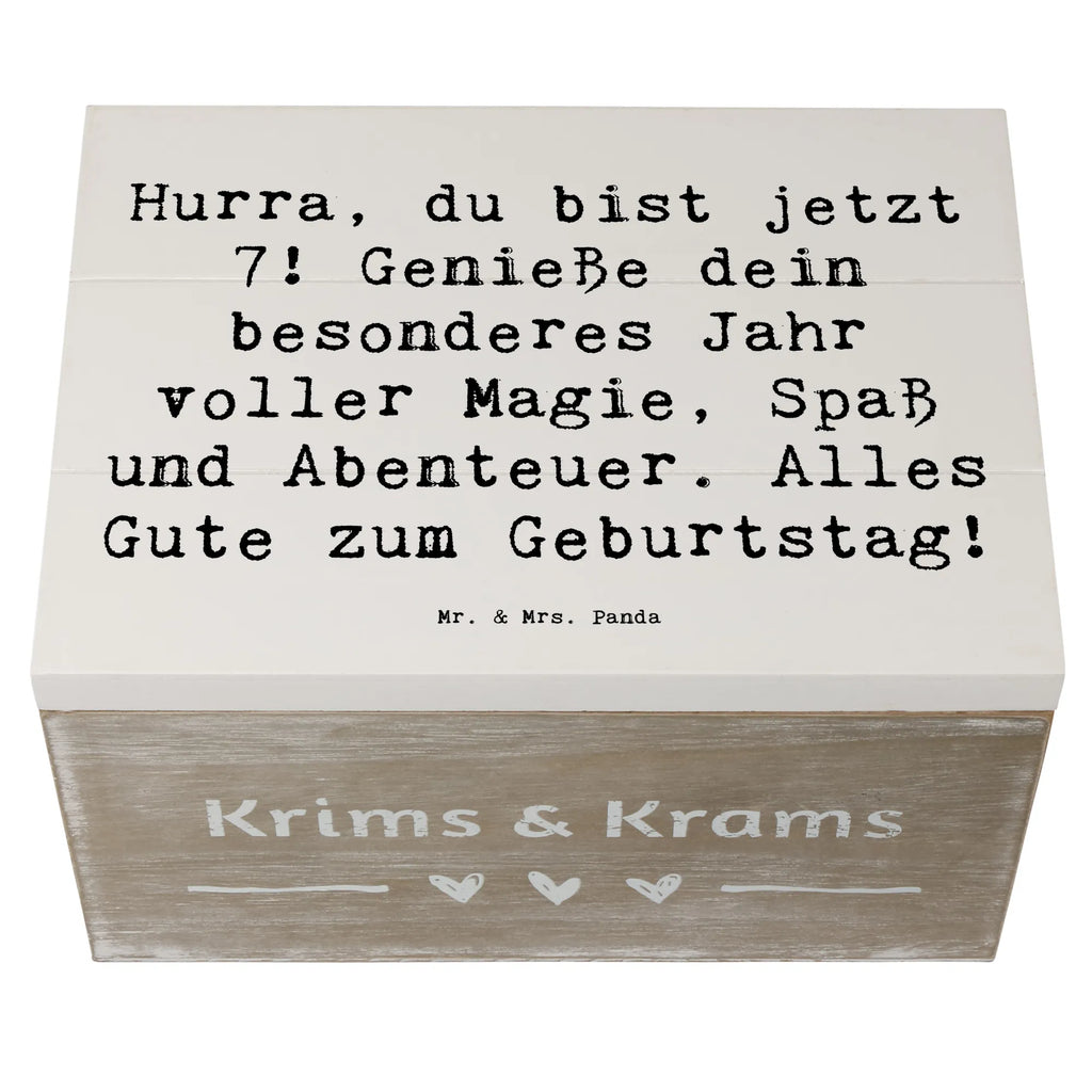 Holzkiste Spruch 7. Geburtstag Geschenkdose, Holzkiste, Aufbewahrungsbox, Erinnerungsbox, Truhe, Schatulle, Dekokiste, Erinnerungskiste, Schatzkiste, Geschenkbox, XXL, Kiste, Geburtstag, Geburtstagsgeschenk, Geschenk