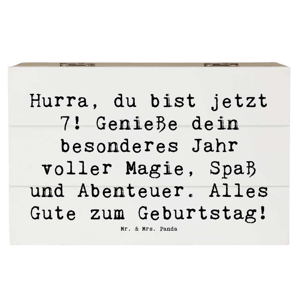 Holzkiste Spruch 7. Geburtstag Geschenkdose, Holzkiste, Aufbewahrungsbox, Erinnerungsbox, Truhe, Schatulle, Dekokiste, Erinnerungskiste, Schatzkiste, Geschenkbox, XXL, Kiste, Geburtstag, Geburtstagsgeschenk, Geschenk