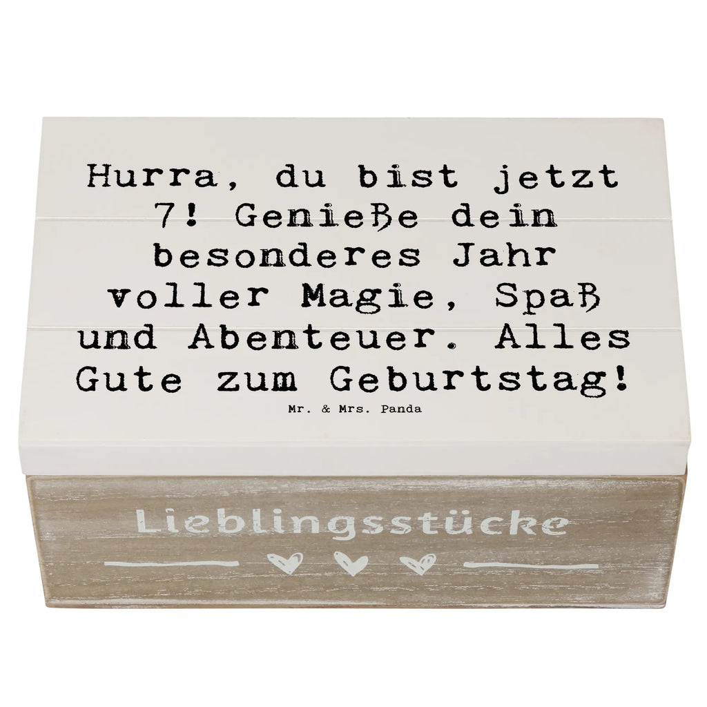 Holzkiste Spruch 7. Geburtstag Geschenkdose, Holzkiste, Aufbewahrungsbox, Erinnerungsbox, Truhe, Schatulle, Dekokiste, Erinnerungskiste, Schatzkiste, Geschenkbox, XXL, Kiste, Geburtstag, Geburtstagsgeschenk, Geschenk