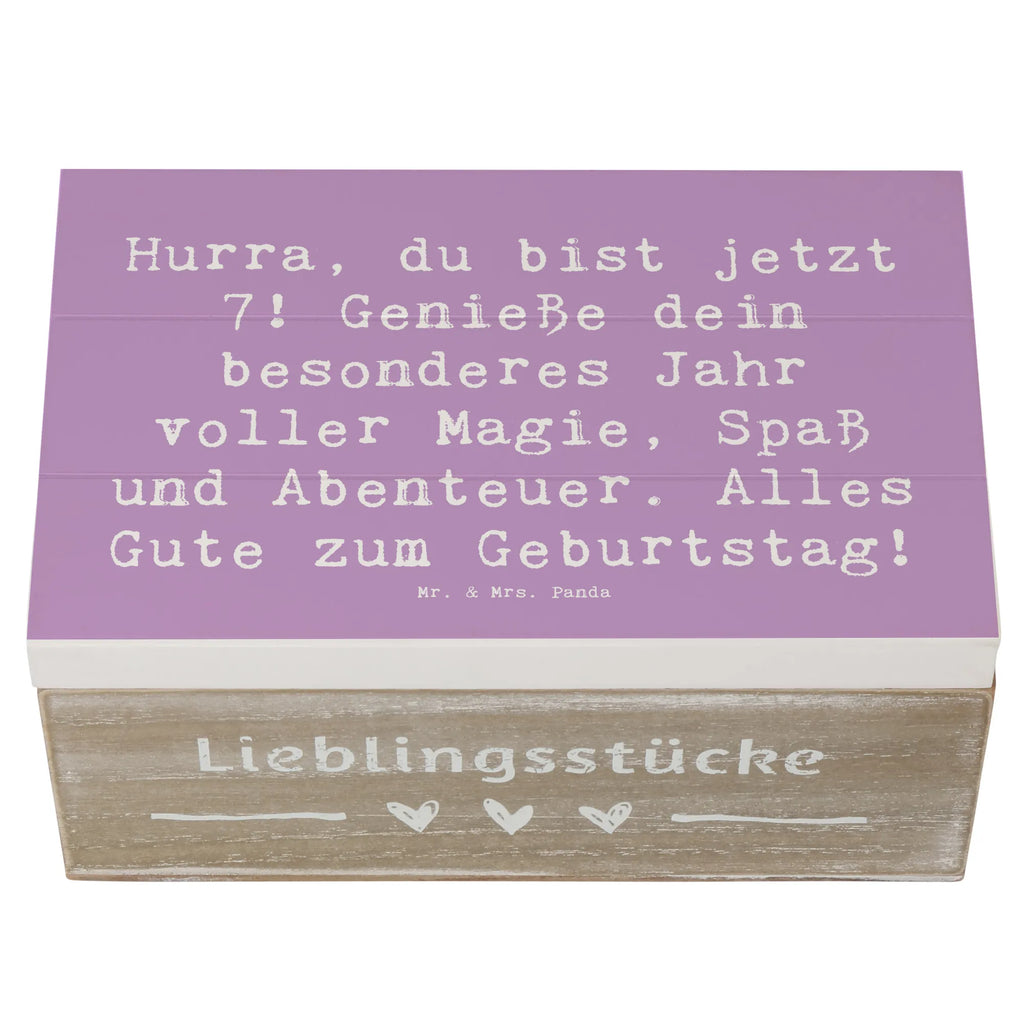 Holzkiste Spruch 7. Geburtstag Geschenkdose, Holzkiste, Aufbewahrungsbox, Erinnerungsbox, Truhe, Schatulle, Dekokiste, Erinnerungskiste, Schatzkiste, Geschenkbox, XXL, Kiste, Geburtstag, Geburtstagsgeschenk, Geschenk