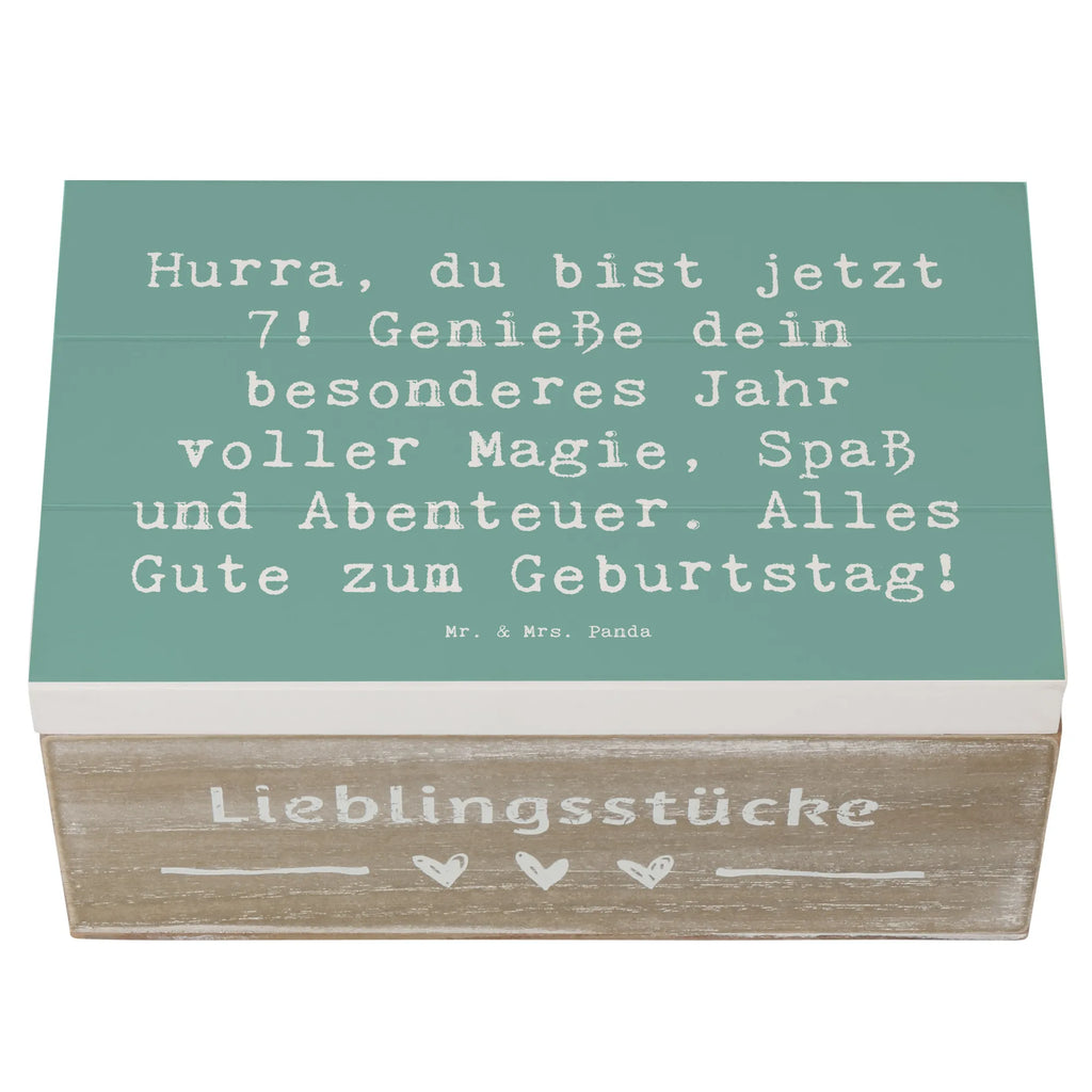 Holzkiste Spruch 7. Geburtstag Geschenkdose, Holzkiste, Aufbewahrungsbox, Erinnerungsbox, Truhe, Schatulle, Dekokiste, Erinnerungskiste, Schatzkiste, Geschenkbox, XXL, Kiste, Geburtstag, Geburtstagsgeschenk, Geschenk