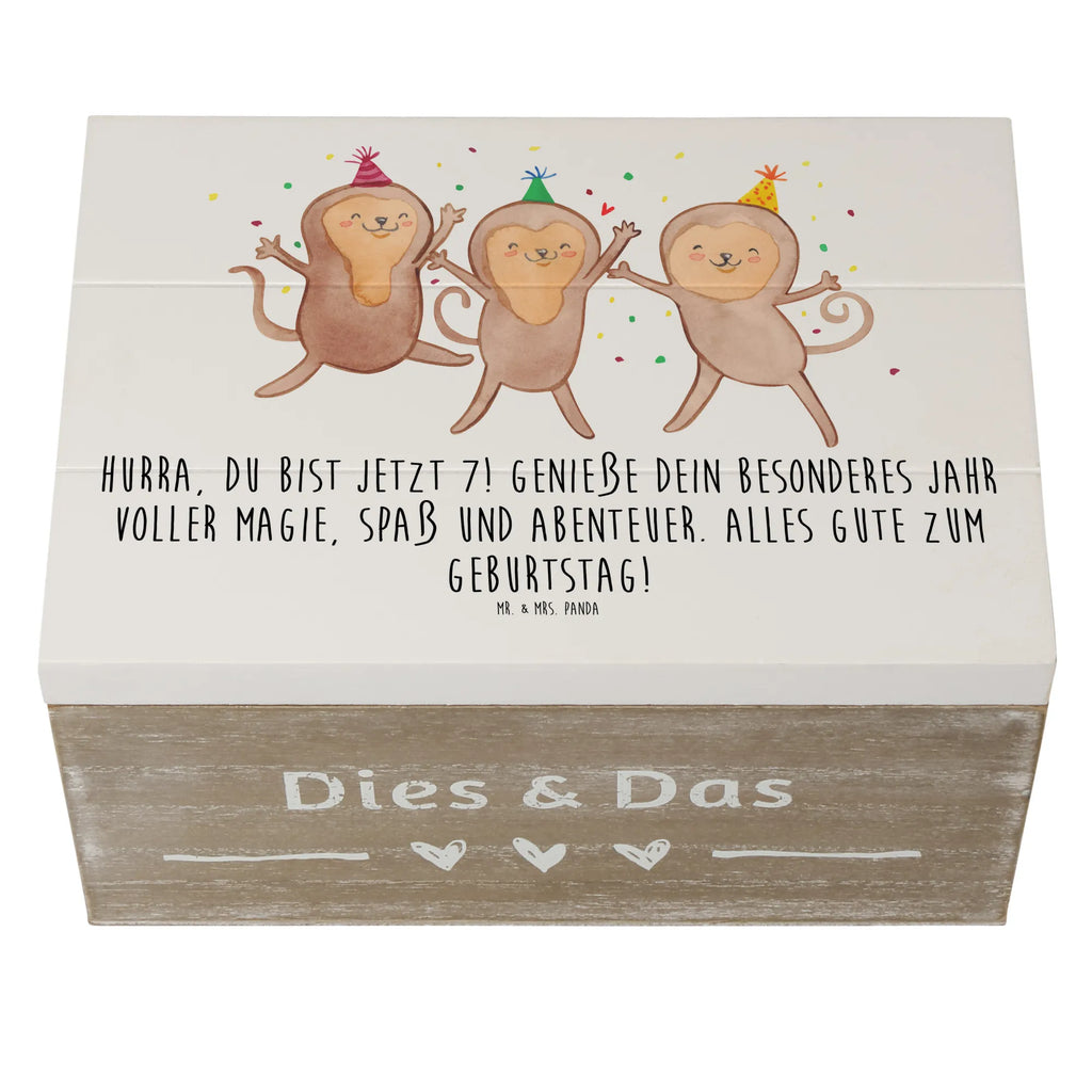 Holzkiste 7. Geburtstag Dekokiste, Holzkiste, Geschenkbox, Truhe, Erinnerungsbox, Schatzkiste, Kiste, Aufbewahrungsbox, Erinnerungskiste, Schatulle, XXL, Geschenkdose, Geburtstag, Geburtstagsgeschenk, Geschenk
