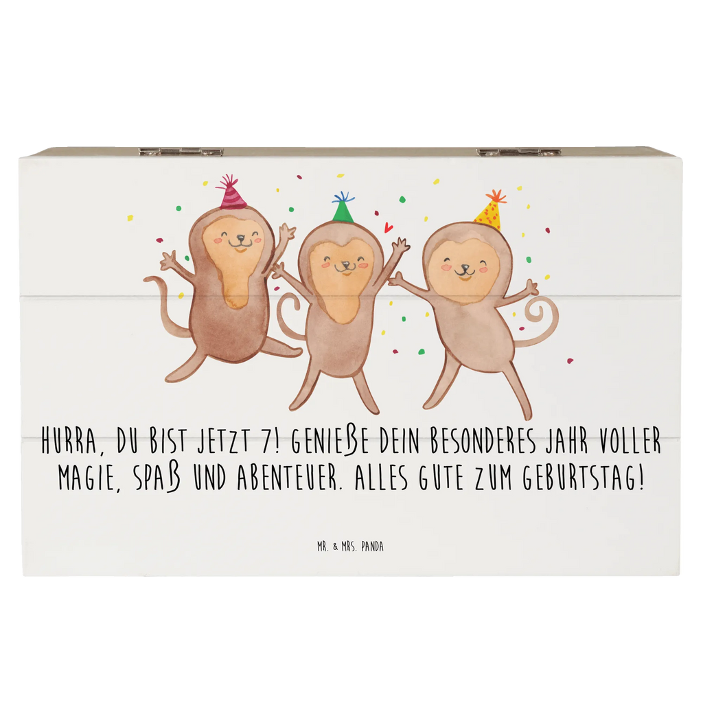 Holzkiste 7. Geburtstag Dekokiste, Holzkiste, Geschenkbox, Truhe, Erinnerungsbox, Schatzkiste, Kiste, Aufbewahrungsbox, Erinnerungskiste, Schatulle, XXL, Geschenkdose, Geburtstag, Geburtstagsgeschenk, Geschenk
