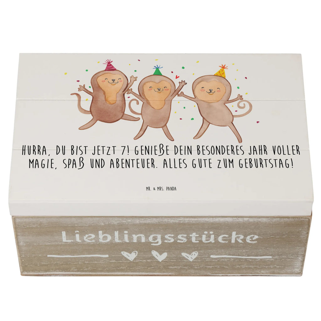 Holzkiste 7. Geburtstag Dekokiste, Holzkiste, Geschenkbox, Truhe, Erinnerungsbox, Schatzkiste, Kiste, Aufbewahrungsbox, Erinnerungskiste, Schatulle, XXL, Geschenkdose, Geburtstag, Geburtstagsgeschenk, Geschenk