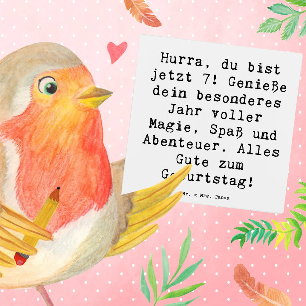 Deluxe Card Saying Hurra, du bist jetzt 7! Genieße dein besonderes Jahr voller Magie, Spaß und Abenteuer. Alles Gute zum Geburtstag! Klappkarte, Hochwertige Klappkarte, Karte, Grußkarte, Hochzeitskarte, Hochwertige Grußkarte, Glückwunschkarte, Geburtstagskarte, Einladungskarte, Geburtstag, Geburtstagsgeschenk, Geschenk