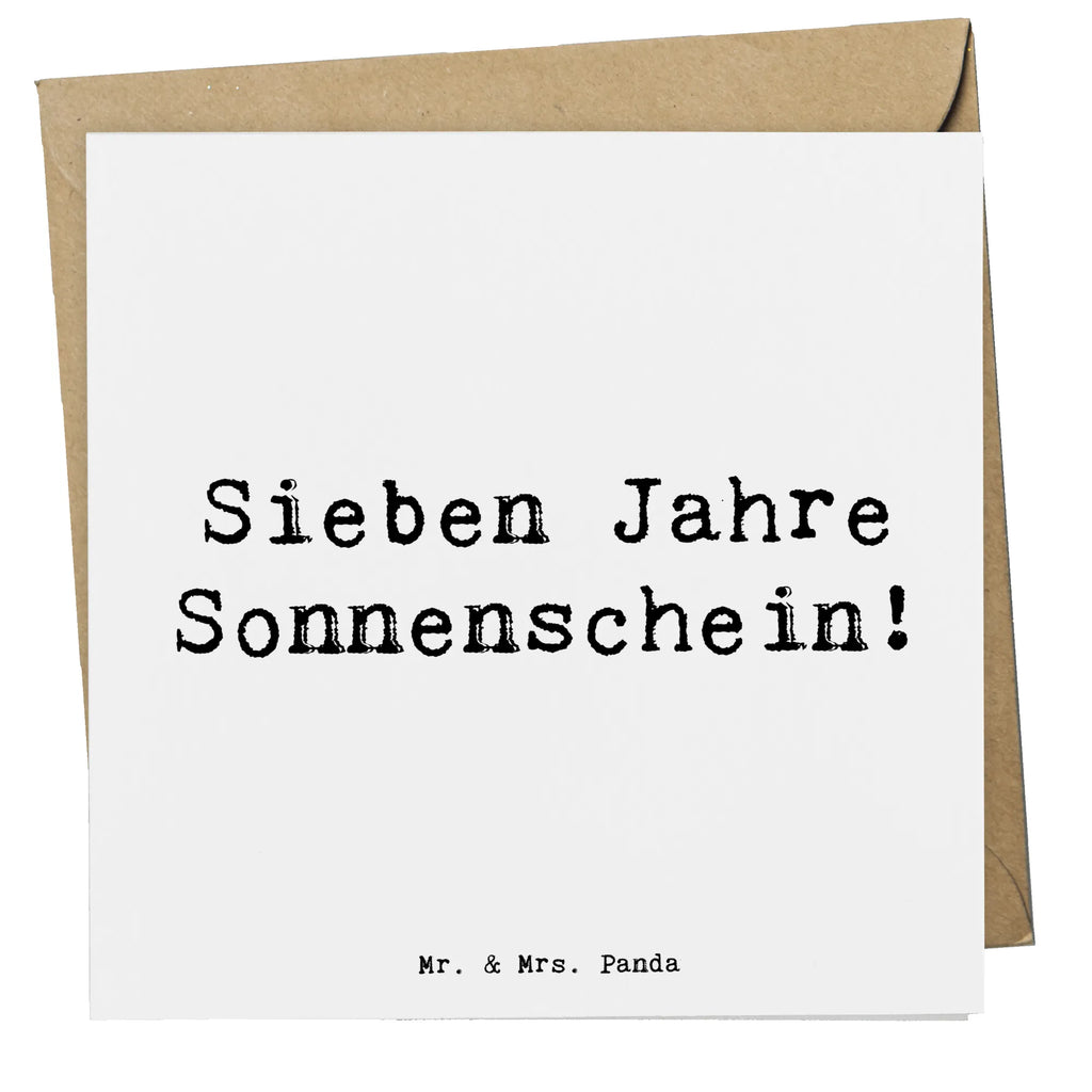 Deluxe Karte Spruch 7. Geburtstag Sonnenschein Hochzeitskarte, Hochwertige Grußkarte, Klappkarte, Einladungskarte, Glückwunschkarte, Grußkarte, Karte, Geburtstagskarte, Hochwertige Klappkarte, Geburtstag, Geburtstagsgeschenk, Geschenk