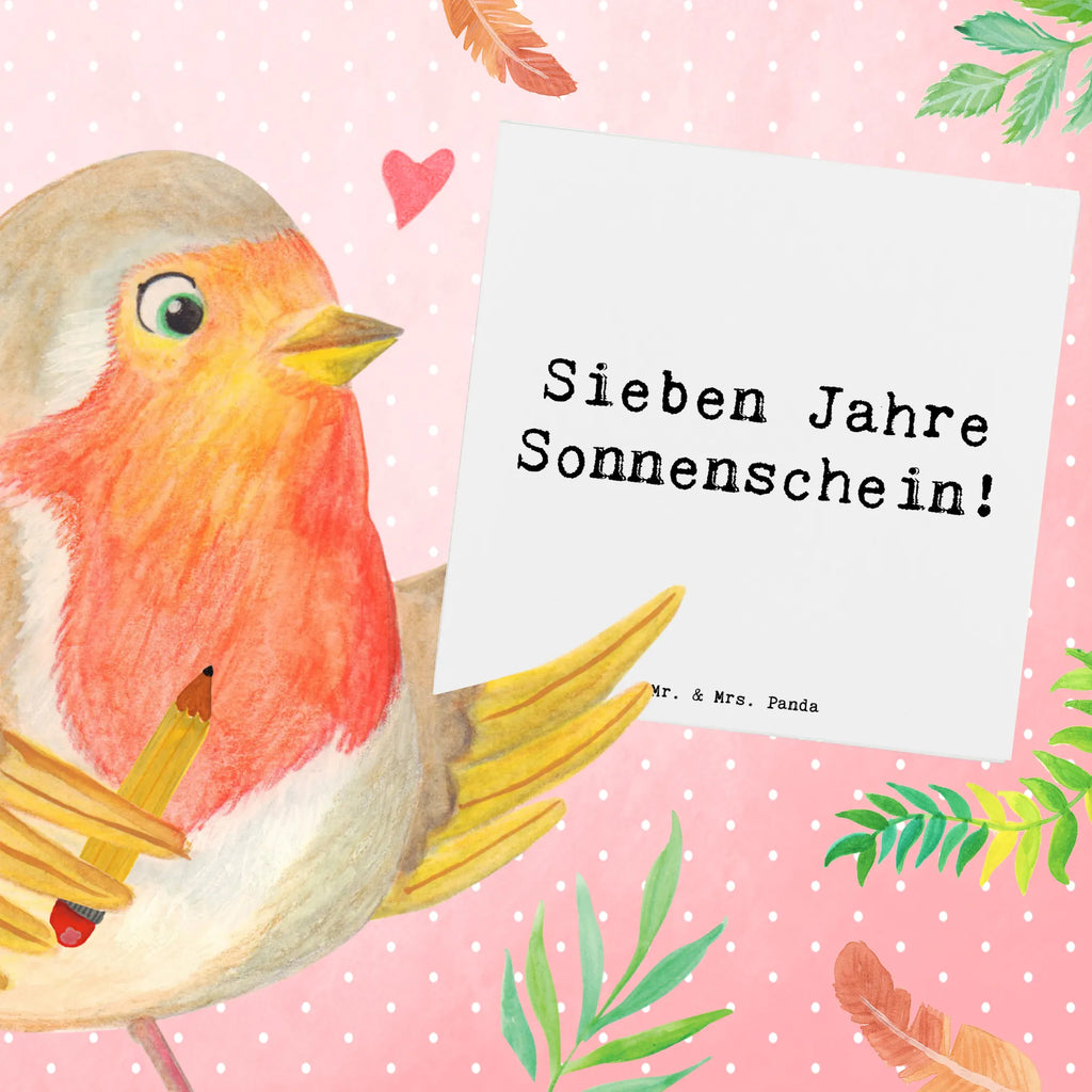 Deluxe Karte Spruch 7. Geburtstag Sonnenschein Hochzeitskarte, Hochwertige Grußkarte, Klappkarte, Einladungskarte, Glückwunschkarte, Grußkarte, Karte, Geburtstagskarte, Hochwertige Klappkarte, Geburtstag, Geburtstagsgeschenk, Geschenk