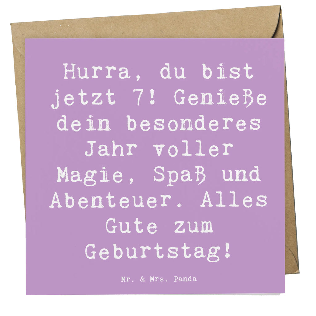 Deluxe Card Saying Hurra, du bist jetzt 7! Genieße dein besonderes Jahr voller Magie, Spaß und Abenteuer. Alles Gute zum Geburtstag! Klappkarte, Hochwertige Klappkarte, Karte, Grußkarte, Hochzeitskarte, Hochwertige Grußkarte, Glückwunschkarte, Geburtstagskarte, Einladungskarte, Geburtstag, Geburtstagsgeschenk, Geschenk
