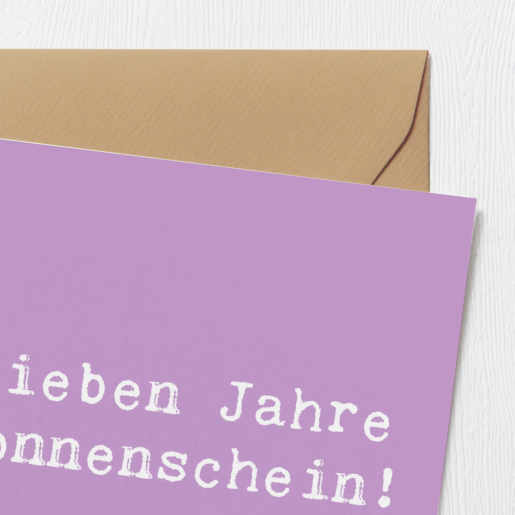 Deluxe Karte Spruch 7. Geburtstag Sonnenschein Hochzeitskarte, Hochwertige Grußkarte, Klappkarte, Einladungskarte, Glückwunschkarte, Grußkarte, Karte, Geburtstagskarte, Hochwertige Klappkarte, Geburtstag, Geburtstagsgeschenk, Geschenk