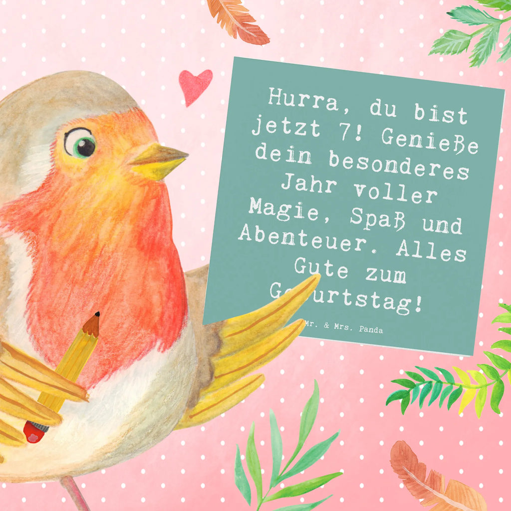 Deluxe Card Saying Hurra, du bist jetzt 7! Genieße dein besonderes Jahr voller Magie, Spaß und Abenteuer. Alles Gute zum Geburtstag! Klappkarte, Hochwertige Klappkarte, Karte, Grußkarte, Hochzeitskarte, Hochwertige Grußkarte, Glückwunschkarte, Geburtstagskarte, Einladungskarte, Geburtstag, Geburtstagsgeschenk, Geschenk