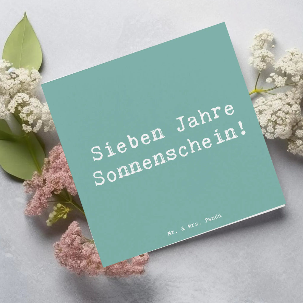 Deluxe Karte Spruch 7. Geburtstag Sonnenschein Hochzeitskarte, Hochwertige Grußkarte, Klappkarte, Einladungskarte, Glückwunschkarte, Grußkarte, Karte, Geburtstagskarte, Hochwertige Klappkarte, Geburtstag, Geburtstagsgeschenk, Geschenk