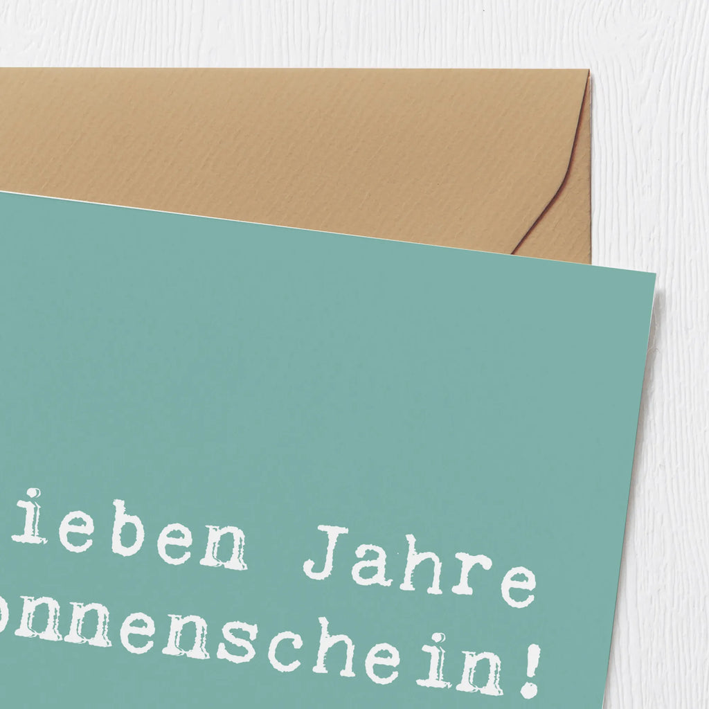 Deluxe Karte Spruch 7. Geburtstag Sonnenschein Hochzeitskarte, Hochwertige Grußkarte, Klappkarte, Einladungskarte, Glückwunschkarte, Grußkarte, Karte, Geburtstagskarte, Hochwertige Klappkarte, Geburtstag, Geburtstagsgeschenk, Geschenk