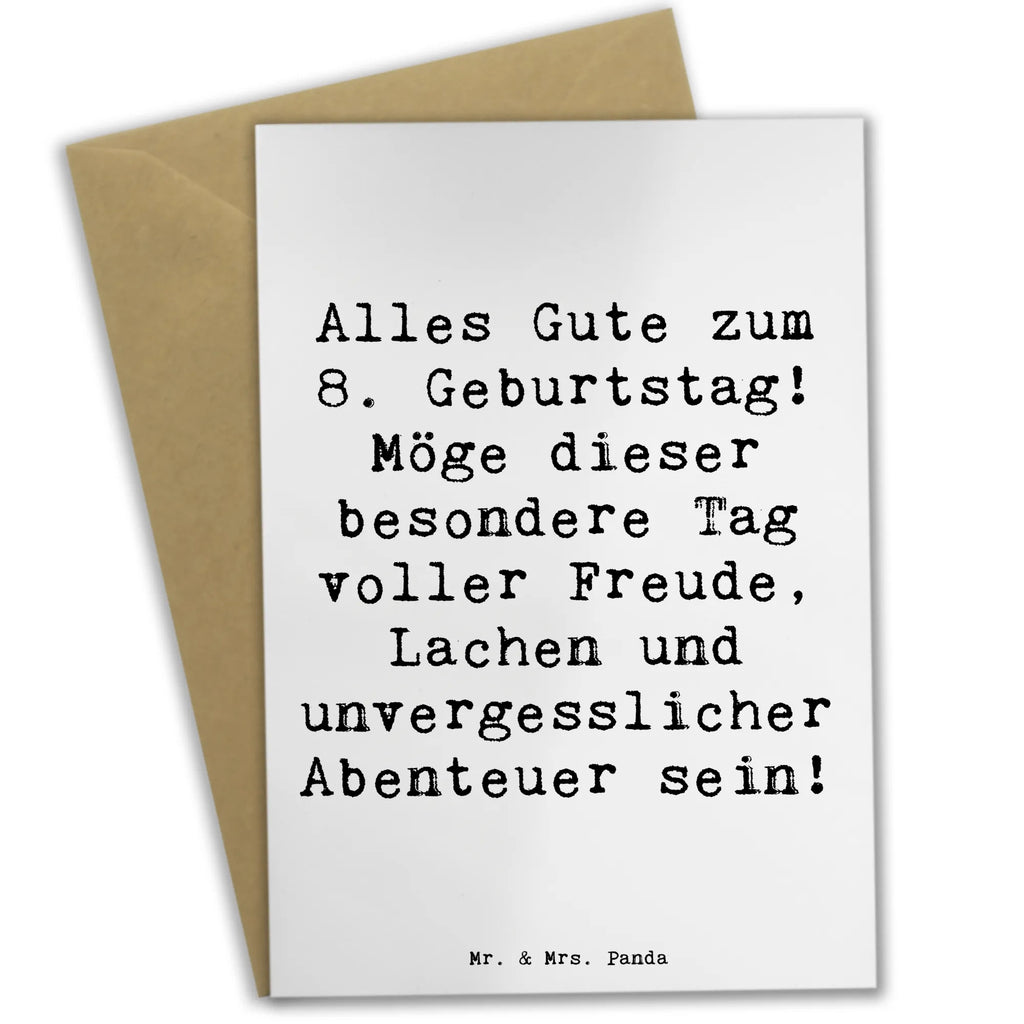 Grußkarte Spruch 8. Geburtstag Abenteuer Hochzeitskarte, Karte, Klappkarte, Geburtstagskarte, Glückwunschkarte, Ansichtskarten, Grußkarte, Einladungskarte, Geburtstag, Geburtstagsgeschenk, Geschenk