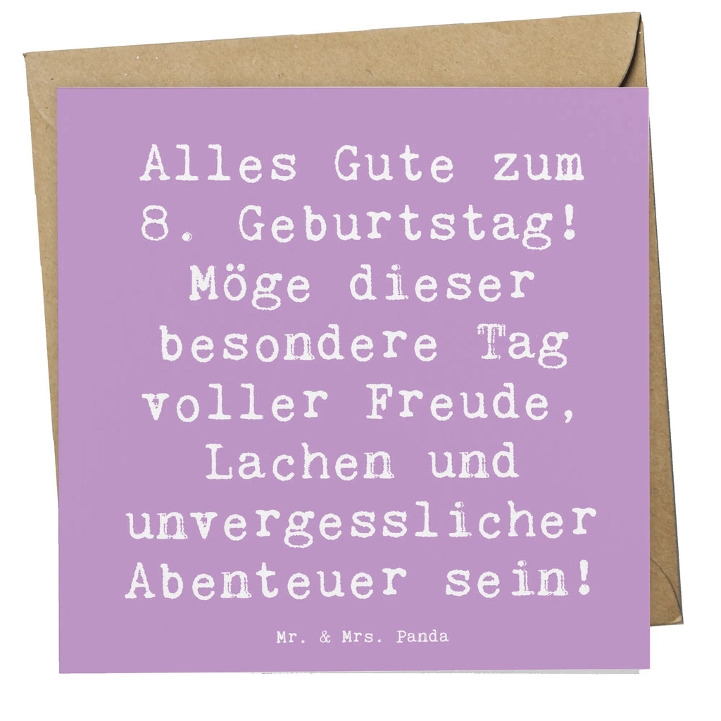 Deluxe Card Saying Alles Gute zum 8. Geburtstag! Möge dieser besondere Tag voller Freude, Lachen und unvergesslicher Abenteuer sein! Glückwunschkarte, Geburtstagskarte, Grußkarte, Hochwertige Klappkarte, Einladungskarte, Hochzeitskarte, Klappkarte, Karte, Hochwertige Grußkarte, Geburtstag, Geburtstagsgeschenk, Geschenk